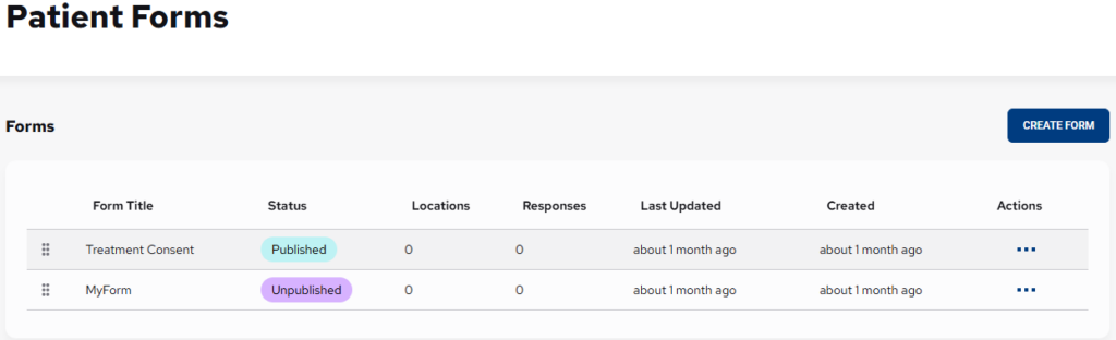 New Patient Forms