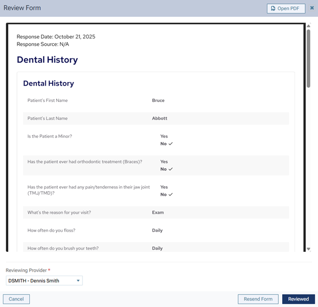 A screenshot of a review form
AI-generated content may be incorrect.